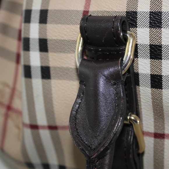 Burberry Northfield Convertible Tote Haymarket Coated Canvas Small Tote Bag - Picture 8 of 16